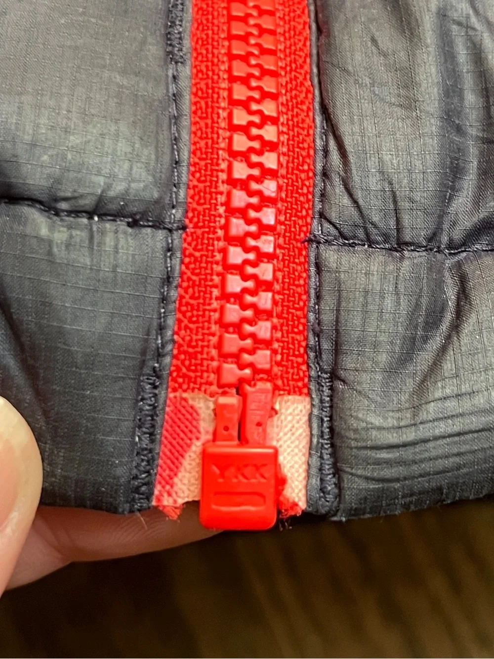 Patagonia down jacket navy and red kids size xs 5/6